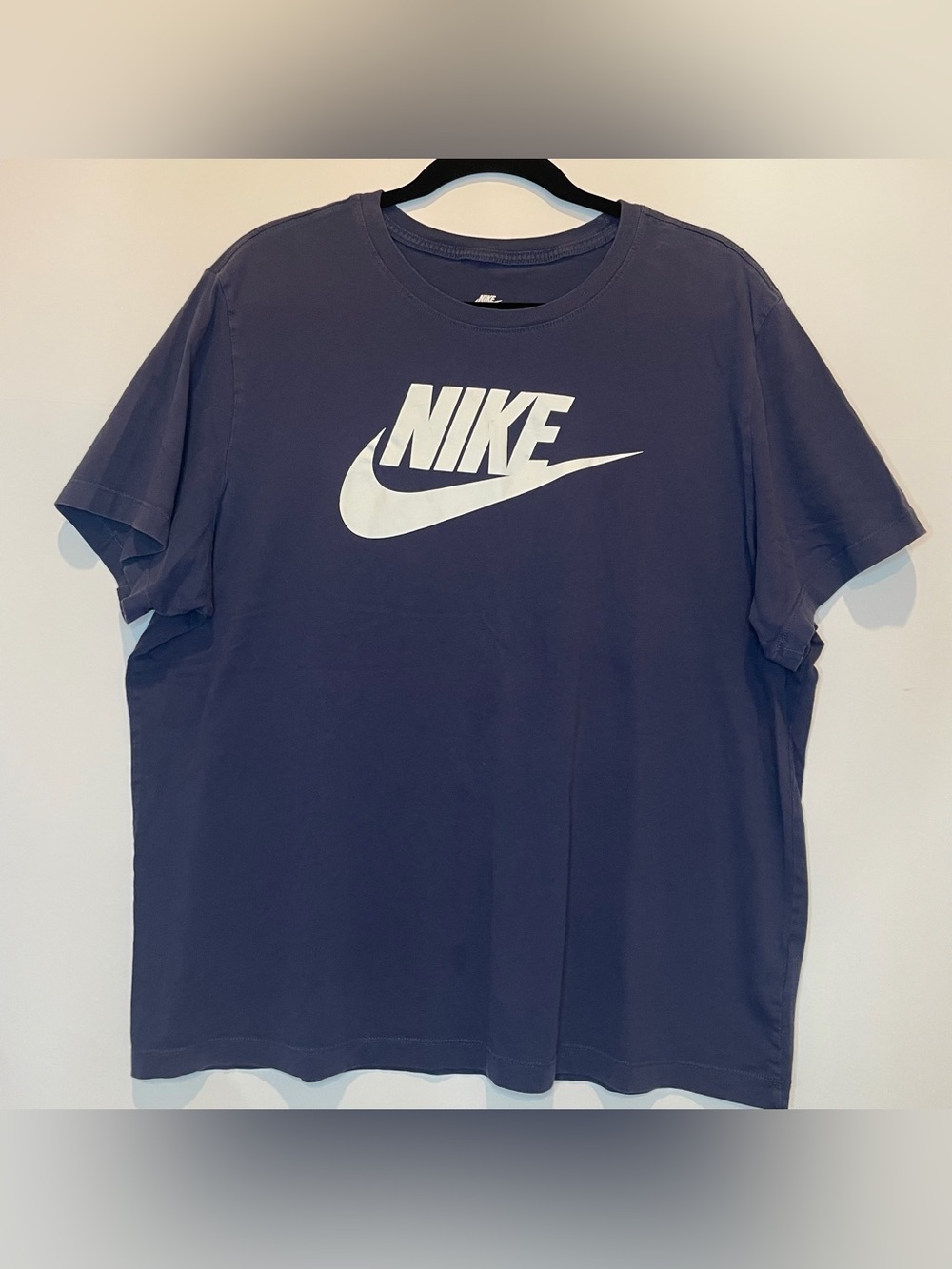 The Nike Tee Men's Navy Graphic Logo Crew Neck Cotton Knit XL